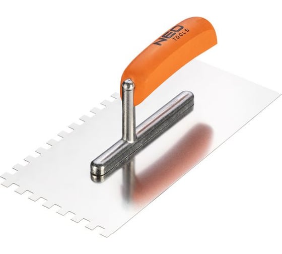 Изображение товара Зубчатая гладилка NEO Tools 270х128 мм зуб 8х8х8 мм деревянная ручка 50-163