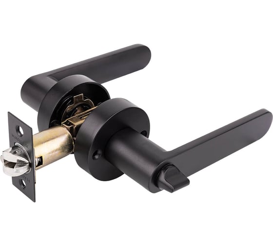 Изображение товара Дверная ручка-защелка Marlok RZ 7-03 фиксатор, серия NOVA BL черная 018622