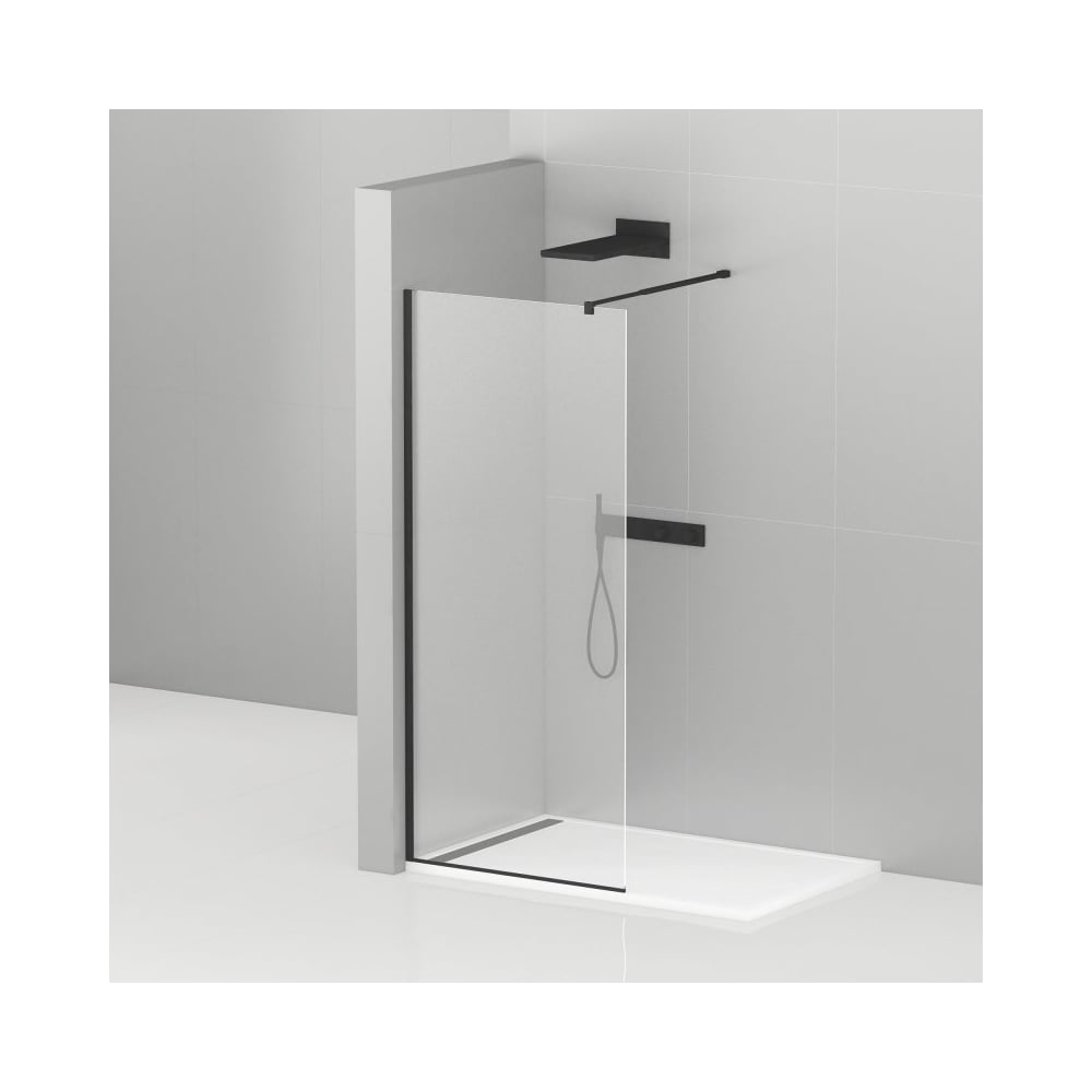 Изображение товара Душевая перегородка Cezares LIBERTA-L-1-95-C-NERO черная