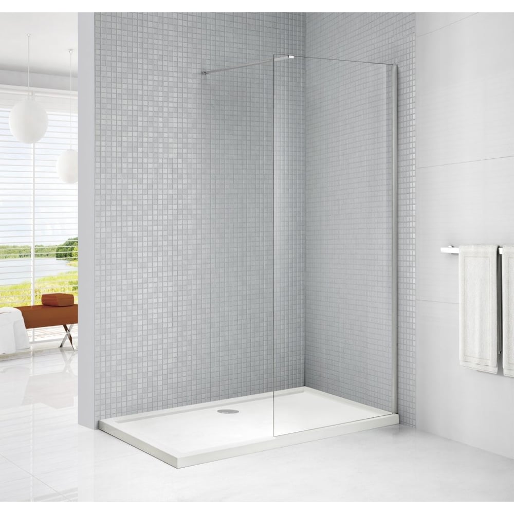 Изображение товара Душевая перегородка Cezares LIBERTA-L-1-85-C-Cr стекло алюминий регулировка