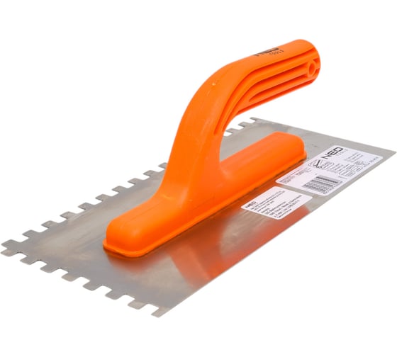 Изображение товара Зубчатая гладилка NEO Tools 270х125 мм зуб 8х8x8 мм пластмассовая ручка 50-203