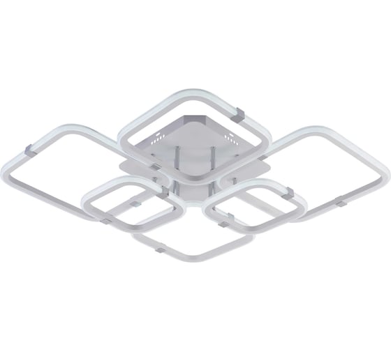 Изображение товара Люстра потолочная светодиодная Schaffner Partito 3380-2+2+2, цвет белый/хром. Люстра с пультом управления, освещение до 18 кв.м, мощность 180 Вт Partito 3380-2+2+2 WH+CR IR