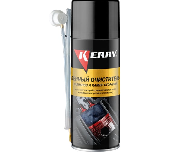 Изображение товара Раскоксовка двигателя KERRY пенный очиститель клапанов и камер сгорания, 520 мл KR-919