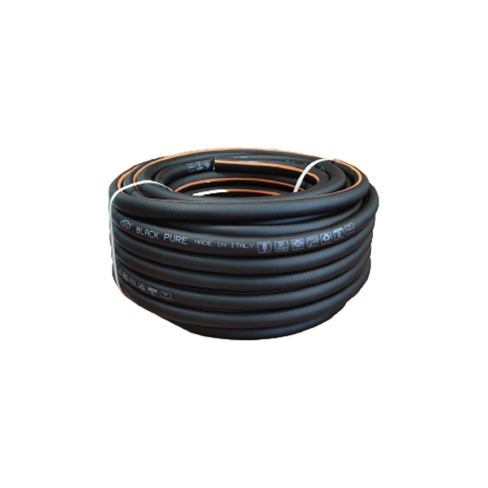 3-х слойный армированный шланг с внешним покрытием из мягкой резины GLQ BLACK 50м 3/4" - B 3/4" 50m