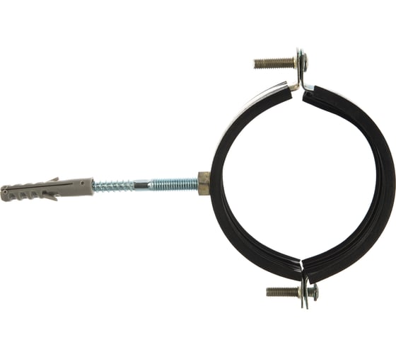 Изображение товара Металлический сантехнический хомут для труб со шпилькой и шурупом СВК 87-90, 3 дюйма, гайка М8 SVK-F080М8 Н0000002785