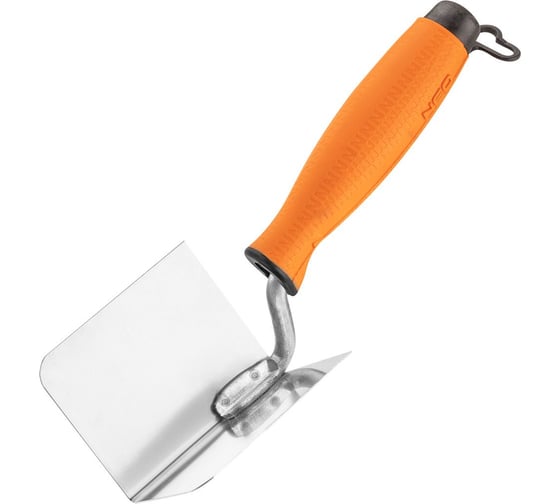 Изображение товара Мастерок для внутренних углов NEO Tools штукатурный, нержавеющий, 80 мм, двухкомпонентная рукоятка 50-155