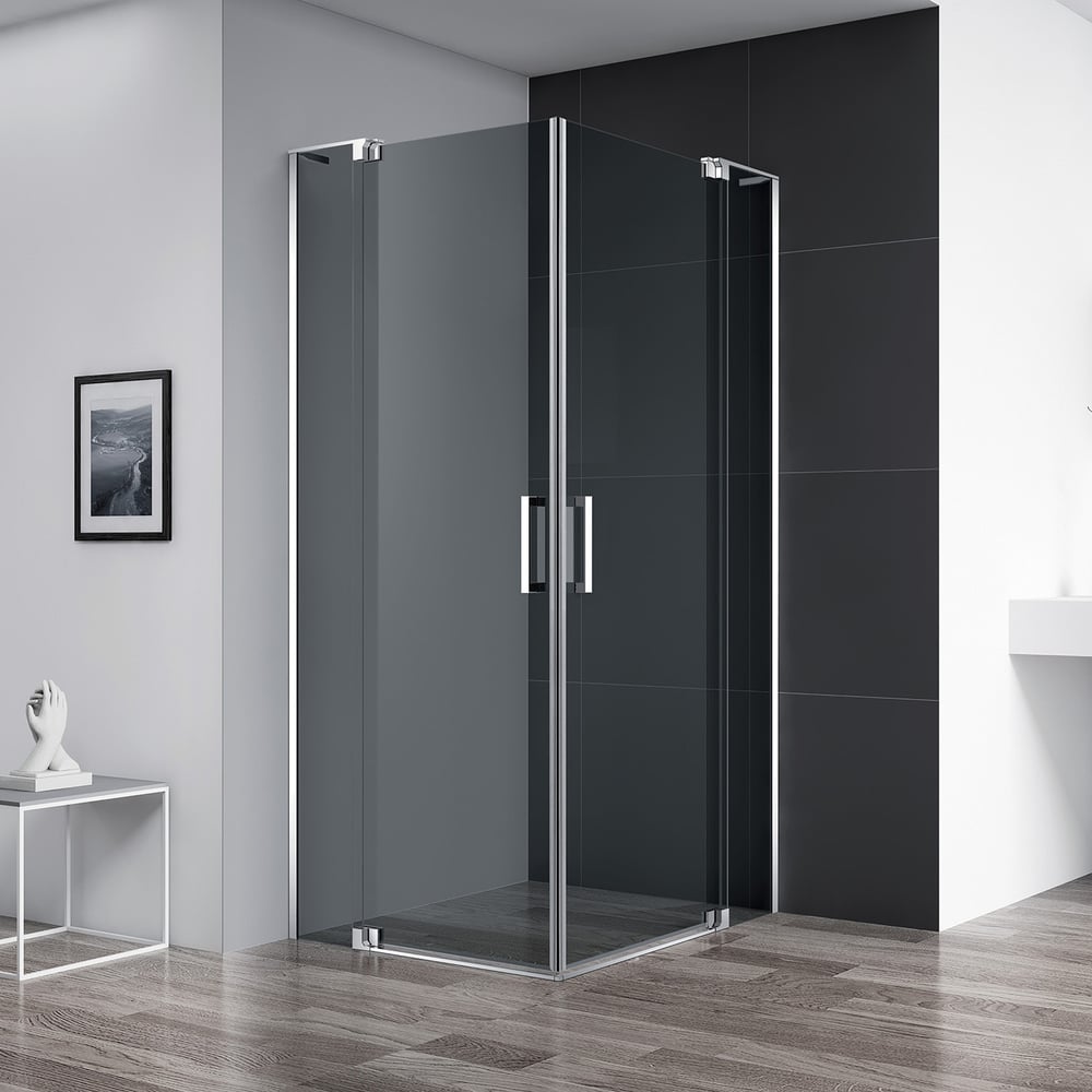 Изображение товара Душевой уголок Cezares SLIDER-A-2-70/80-GRIGIO-Cr с регулировкой ширины и закаленным стеклом