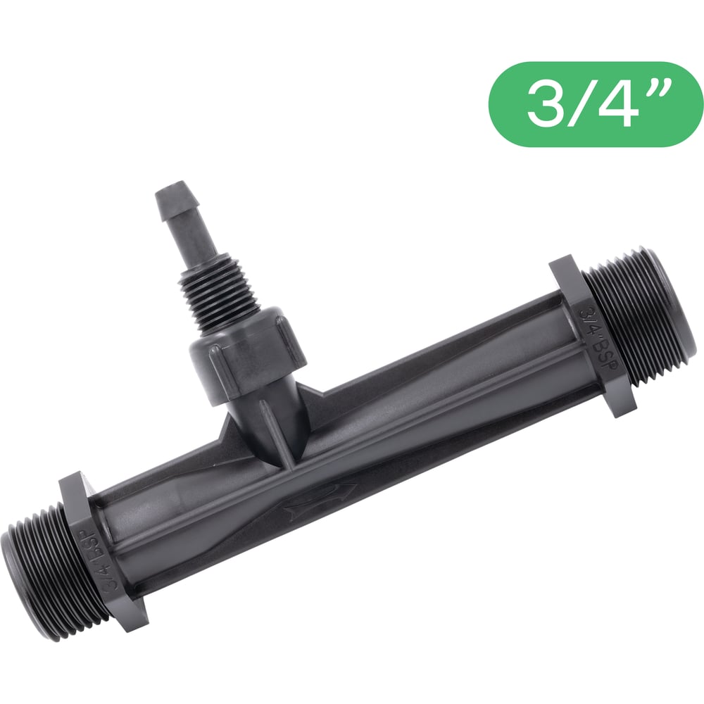 Изображение товара Инжектор Вентури ПоливНаДаче 3/4" поток 0.65-2.42 м3/ч давление 0.7-9.5 бар VI0134H