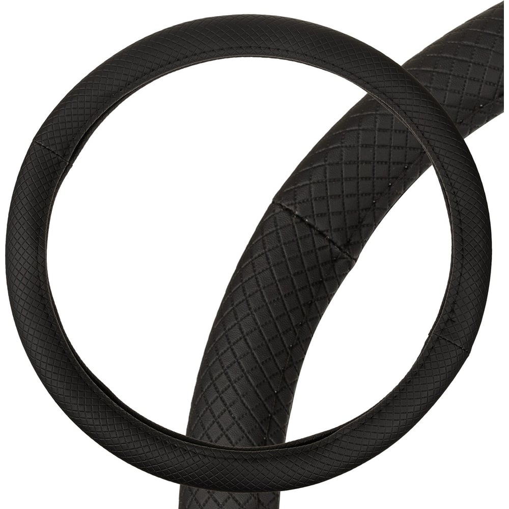 Изображение товара Оплетка SKYWAY Standart-5 М черная экокожа S01101082