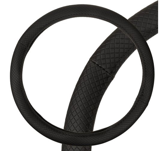 Изображение товара Оплетка SKYWAY Standart-5 М черная экокожа S01101082