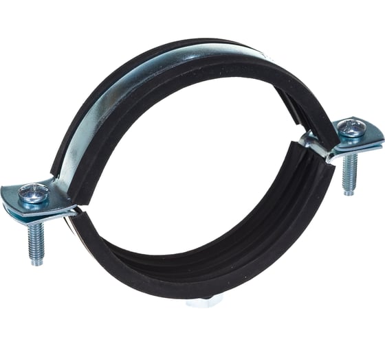 Изображение товара Металлический сантехнический хомут для труб с гайкой СВК М8 73-80, 2 1/2 дюйма, набор 2 шт SVK-Fe2065М8