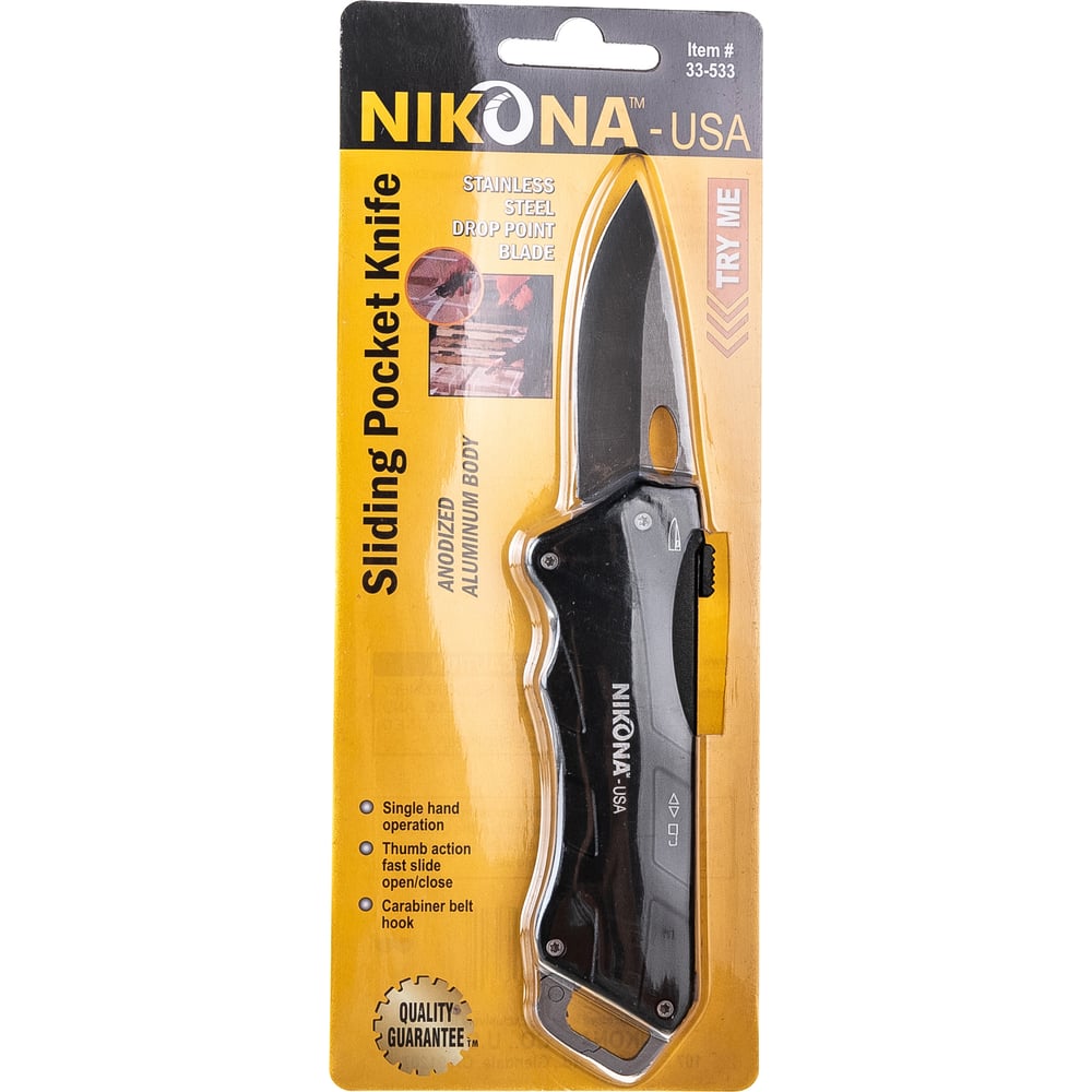Хозяйственный нож NIKONA нож тычковый жало сталь 420 рукоять пластик 4 см