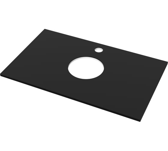 Изображение товара Столешница лакобель Taliente MB-ST 80 см, черное стекло на подложке МДФ TA-MB-ST80-Nero