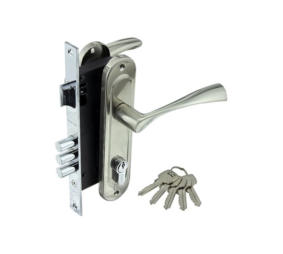 Изображение товара Врезной замок Marlok 70/L76 3RB 3 ригеля, межосевое расстояние 70 мм, SN никель 012752