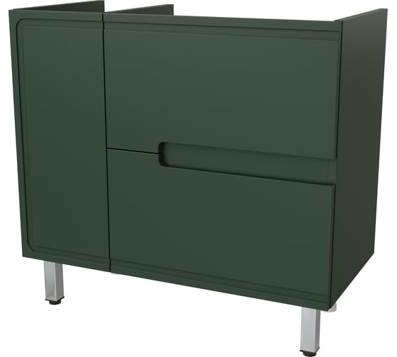 Изображение товара Тумба напольно-подвесная Taliente Cevia 90 см, серо-зеленый матовый, правое исполнение, под раковину Barselona, без ножек TA-MBC-90PR(R)-grigio verde