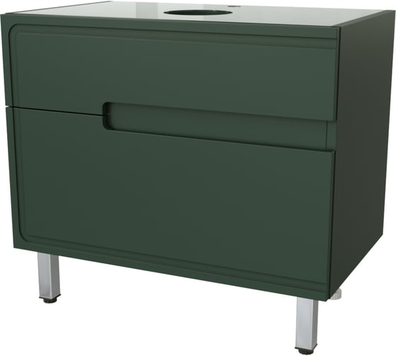 Изображение товара Тумба напольно-подвесная Taliente Cevia 80 см, серо-зеленый матовый, под столешницу MB-ST, без ножек TA-MBC-80PS-grigio verde