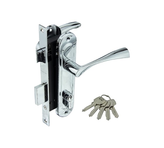 Изображение товара Врезной замок Marlok 70/L76 межосевое расстояние 70 мм, СР хром 012755