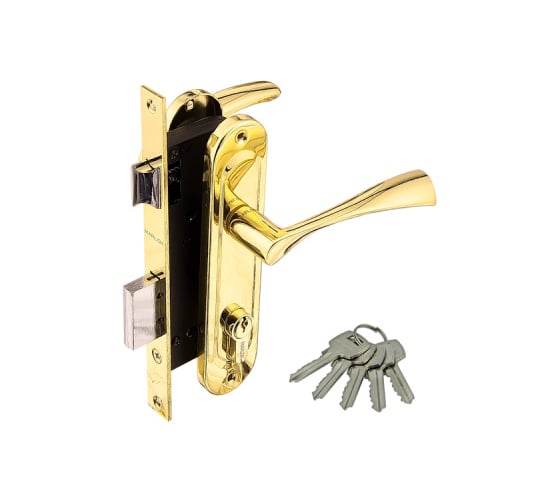 Изображение товара Врезной замок Marlok 70/L76 межосевое расстояние 70 мм, РВ золото 012756