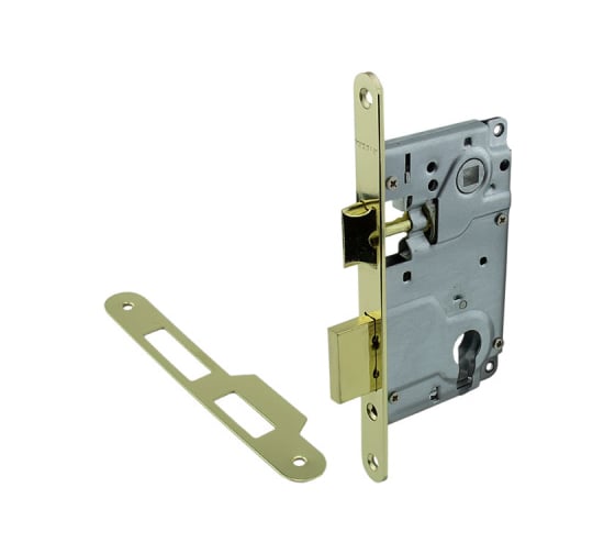 Изображение товара Врезной замок Marlok 85R1 под цилиндр, м/о 85 мм, PВ золото 011871