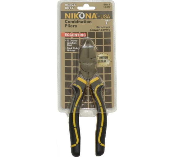 Изображение товара Комбинированные плоскогубцы NIKONA особой мощности усиленного типа 190мм 10-377