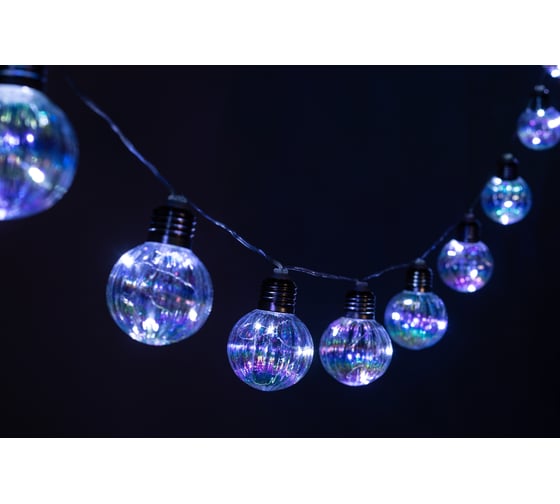 Изображение товара Садовая гирлянда ЭРА ERASF2322 Радужные лампочки на солнечной батарее 3,8 м (длина рабочей части 1,8 Б0062371