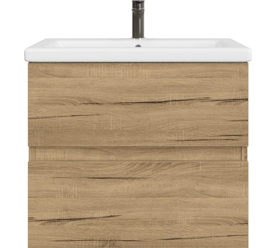 Изображение товара Тумба подвесная Lavanti 50 с раковиной Como 50 (комплект) для ванной комнаты Дуб вотан Sanstar 438.1-1.4.1.ККОМ