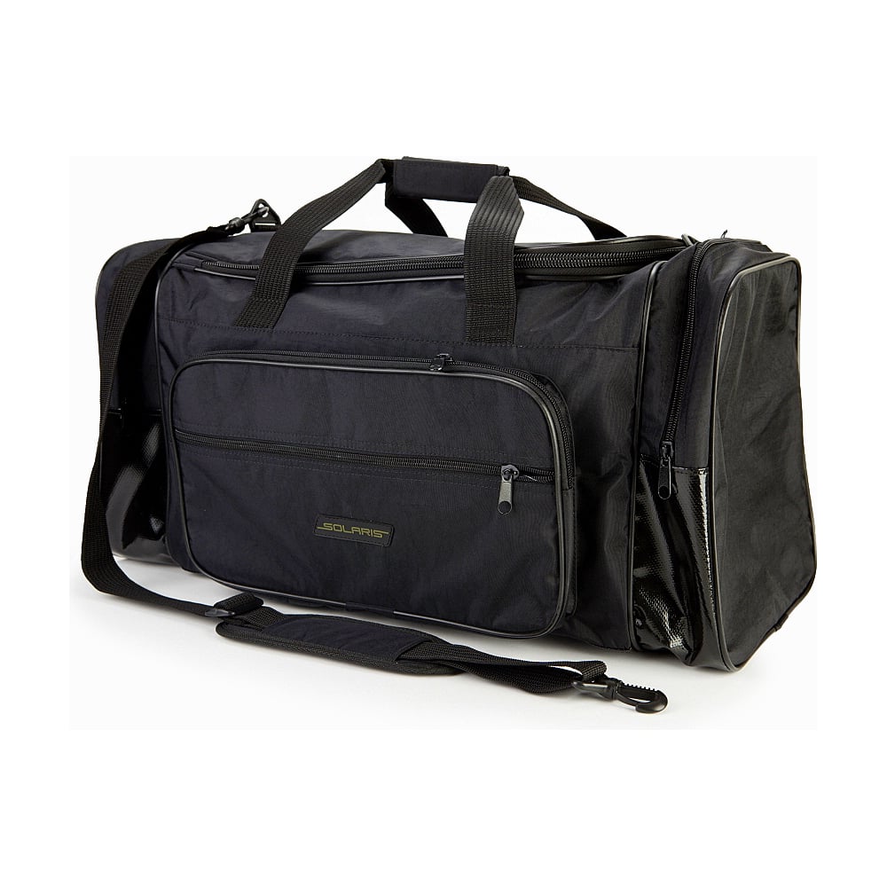 Дорожная сумка SOLARIS сумка дорожная на молнии 4 наружных кармана длинный ремень чёрный
