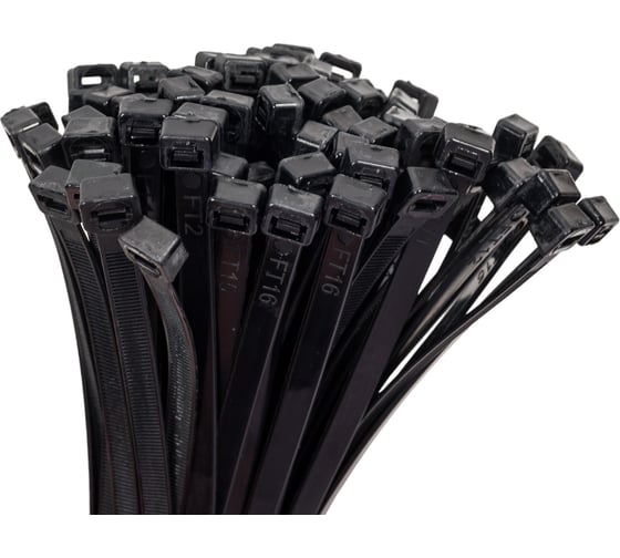 Изображение товара Хомут IEK 7.6x400, черный, нейлон, упаковка 100шт, ИЭК UHH32-D076-400-100