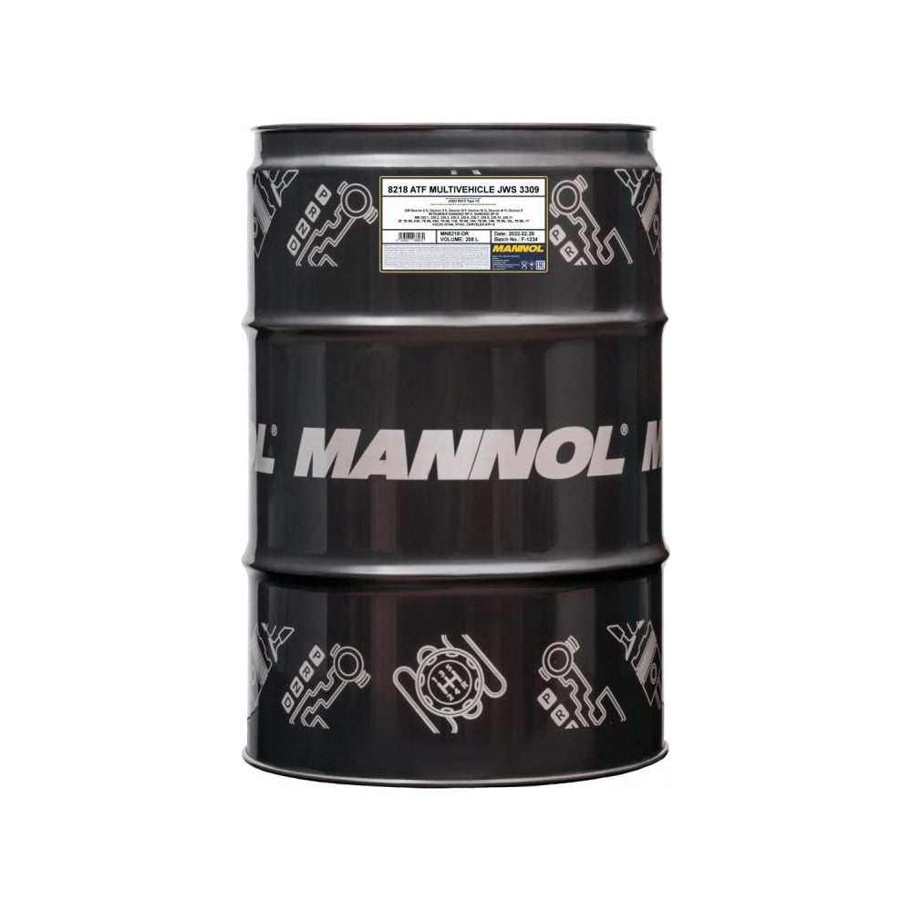 Изображение товара Жидкость АКПП MANNOL MULTIVEHICLE JWS 3309 208 л синтетика для автоматических коробок передач