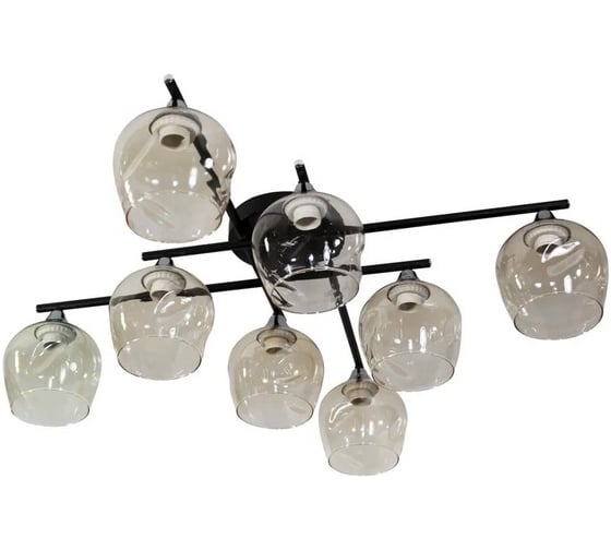 Изображение товара Люстра потолочная ЭЛЕТЕХ 21271В-4/8 черный (Плафон 8268) НПБ 01-8x60-109 Е27 1005404912