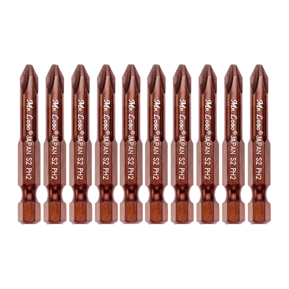 Биты для шуруповерта Mr.Logo PH2 x 50 мм, Сталь - S2, арт., 10 шт A050P2-10