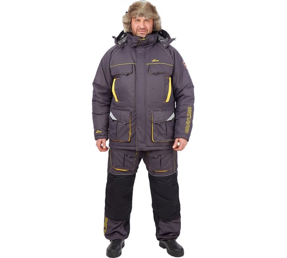 Изображение товара Костюм для рыбалки GRAYLING Камчатка зимний, серо-желтый, р-р 56-58, рост 170-176 4610097083525