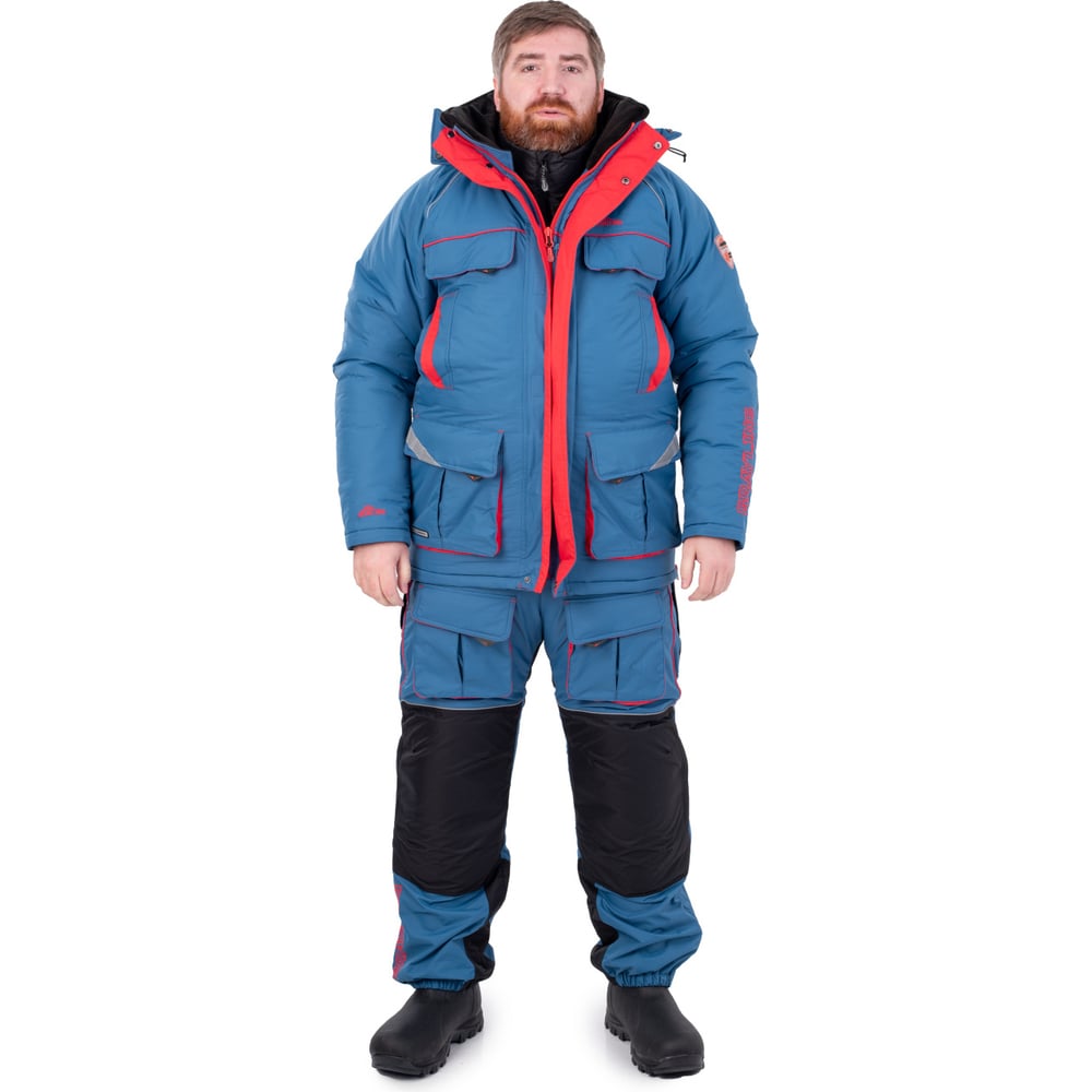 Изображение товара Костюм для рыбалки GRAYLING Камчатка зимний, темно-синий/красный, р-р 56-58, рост 182-188 4610097083860