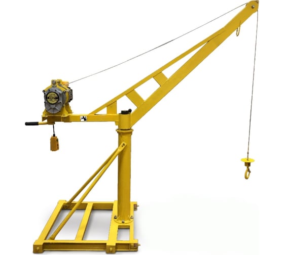 Изображение товара Мини кран OCALIFT г/п 400кг, с поворотной стрелой, вылет 130см, без лебёдки mini-130