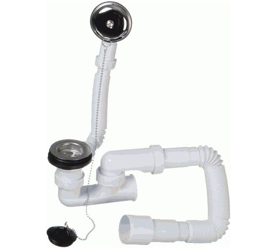 Изображение товара Обвязка для ванны Terma 1.1/2 х 40 с поворотным коленом с гофрой универс 40/50 32324