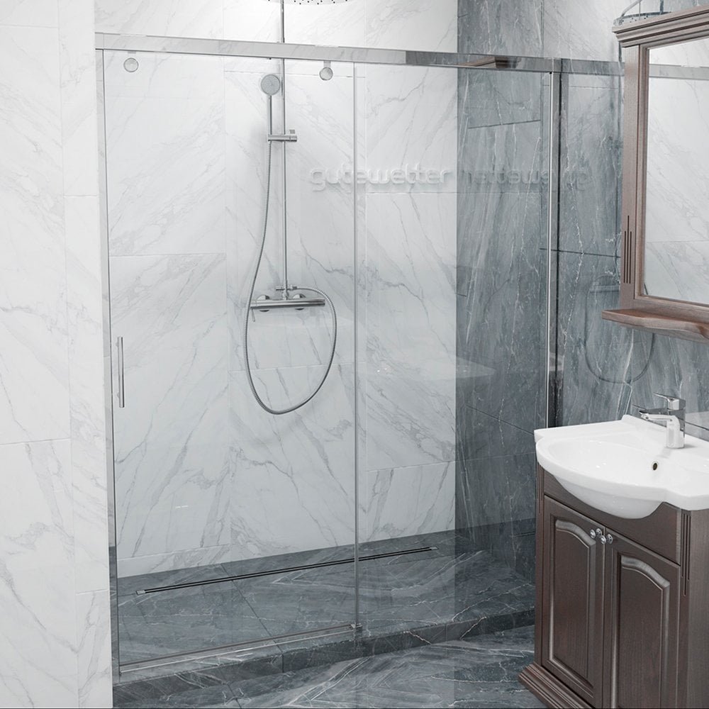 Изображение товара Дверь в душевую нишу GuteWetter GWMPSLD862 125x200 см с хромированным профилем