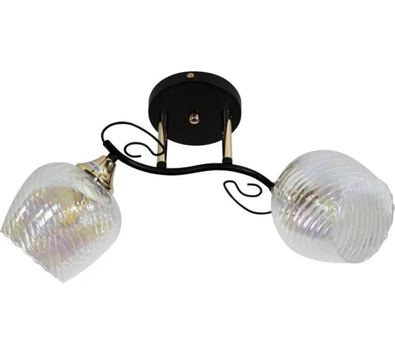 Изображение товара Люстра потолочная ЭЛЕТЕХ 21295-9/2 черный золото (Плафон 8310) НПБ 01-2x60-135 Е27 1005404929