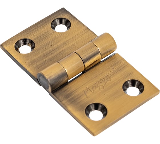 Изображение товара Петля накладная "М" Левша латунь 25x19x1,5 мм 1501 старая бронза У2-2709.СБ