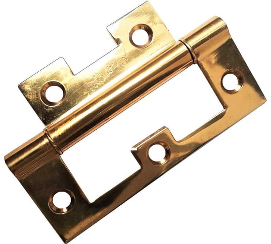 Изображение товара Петля накладная "М" Левша латунь 89x38x2 мм 3201 золото У2-2809.З