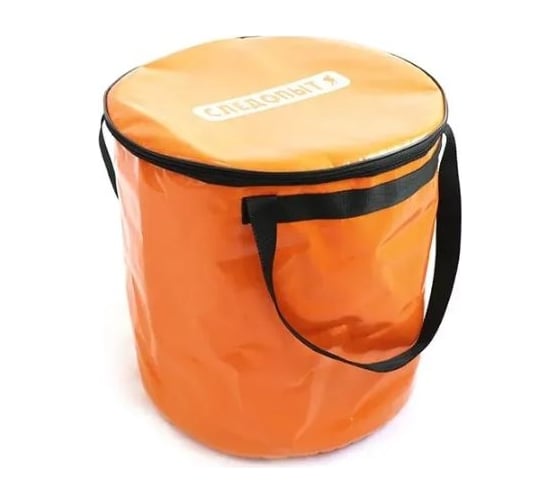 Изображение товара Ведро с крышкой для рыбы Следопыт ПВХ, 33x33x40 см, цвет оранжевый PF-FB-02