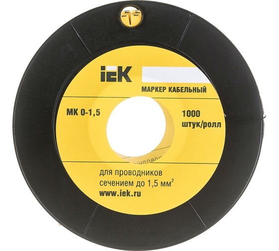 Изображение товара Маркировочное колько IEK 0-1.5мм, 2, МК, 1000шт/ролл UMK00-2