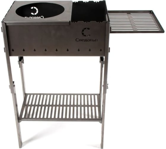 Изображение товара Мангал складной Следопыт 718x310x752, со столиком и подставкой под казан, толщина 2 мм, в сумке PF-GR-23