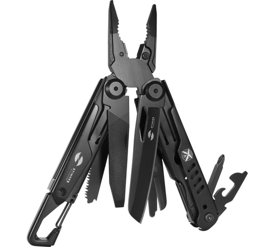Изображение товара Мультитул Stinger 14 функций 115 мм, сталь, черный, в комплекте нейлоновый чехол MT-GHK9-H