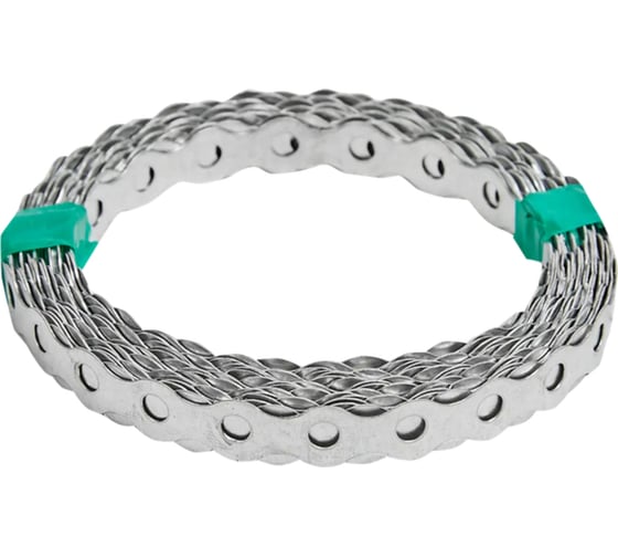 Изображение товара Лента монтажная перфорированная КРЕПКО-НАКРЕПКО оцинкованная волна 0,5x12 мм, 5 м 73785