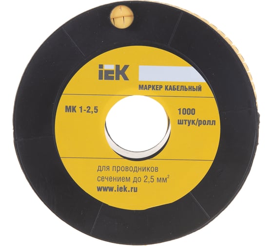 Изображение товара Маркировочное кольцо IEK 1-2.5мм, 6, МК, 1000шт/ролл UMK10-6