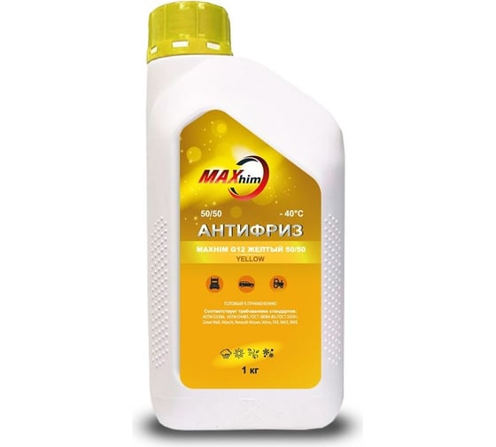 Изображение товара Антифриз MAXHIM G12 1 кг, желтый MHY11240