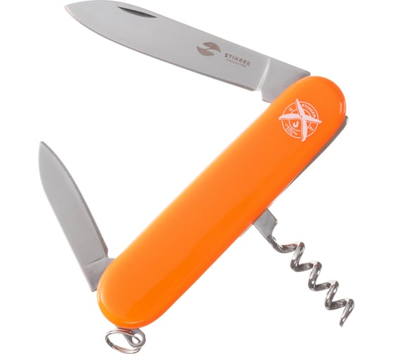 Изображение товара Нож перочинный Stinger 90 мм, 4 функции, материал рукояти: АБС-пластик, оранжевый FK-K5005NH-4F