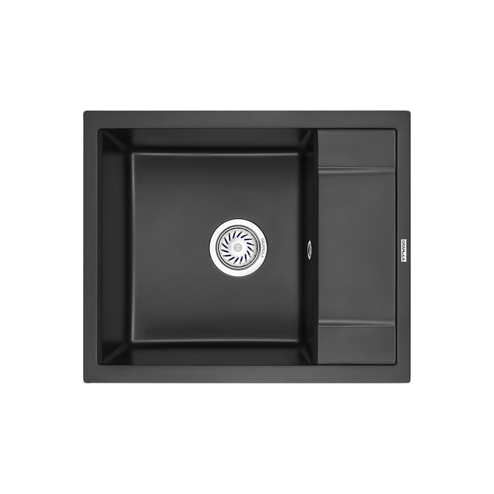 Изображение товара Кухонная мойка GRANULA GR-6002 из кварца с крылом справа и сифоном