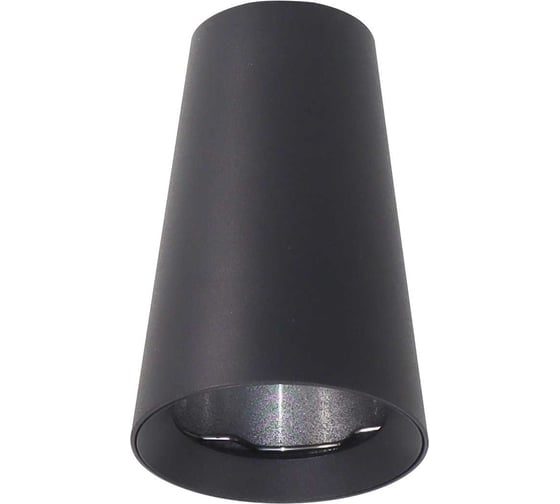 Изображение товара Накладной светильник Wolta CONO, корпус под лампу GU10, макс.мощность 50Вт, 70х110 мм, керамический патрон, Черный WSL-GU10/11BL