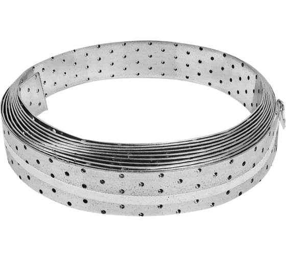 Изображение товара Лента монтажная перфорированная оцинкованная КРЕПКО-НАКРЕПКО прямая LM-1,8x60 мм, 10 м 70616